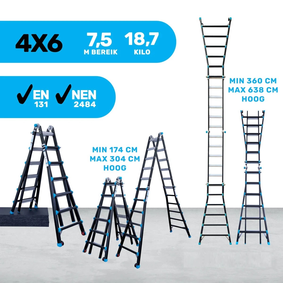 vouwladder 4x6 algemene gegevens
